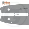 Vezető 35cm  1.3mm  3/8" picco 50 szemes lánchoz 