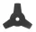 3-tooth Brush Cutter Blade 230 x 25.4 x 1.4 mm