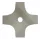 4-tooth Brush Cutter Blade 255 x 25.4 x 1.6 mm