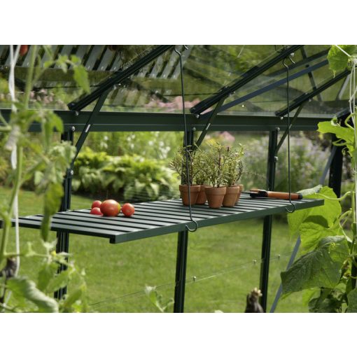 Vitavia Folding aluminum wall shelf 120.0 x 30.0 cm dark green