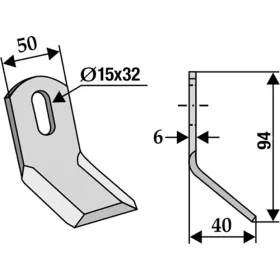 Zúzókés 94 mm