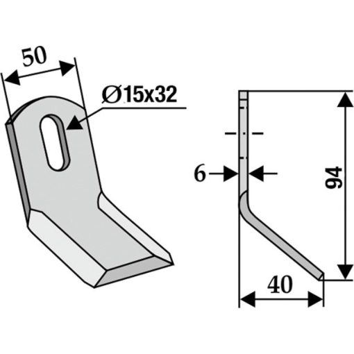 Zúzókés 94 mm
