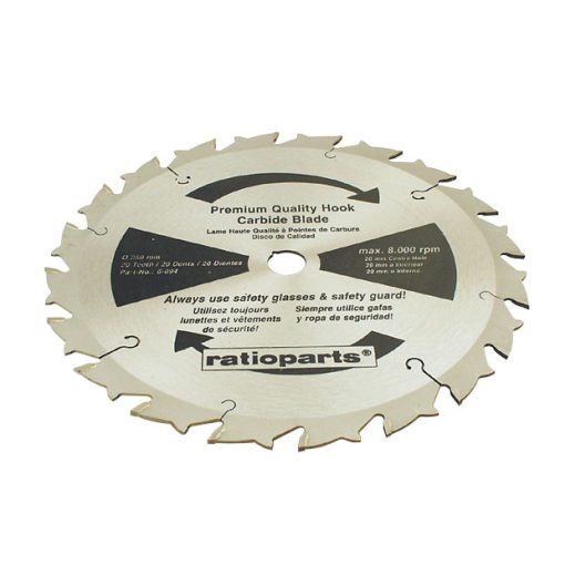 20-fogú vágótárcsa 250 x 20,0 x 1,8 mm