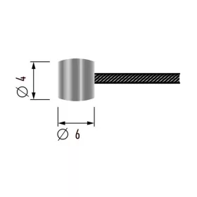 Bowden Cable - Barrel nipple - 2200 mm