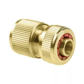   "BRASS Hose quick connector 1/2"" water-stop"