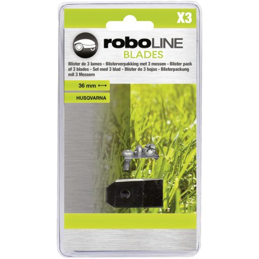 roboBLADES Robot Mower Knive 35.2 x 18.8 mm - 3er Set
