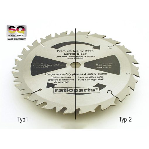 20 fogú keményfém fűrészlap 250 mm