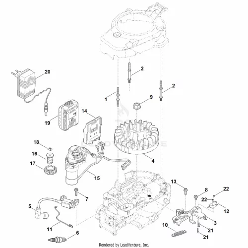 AI - Gyújtásrendszer, flywheel – pozíció: 19