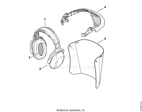 AA - Face shield - earmuff set window -0565 – pozíció: 3