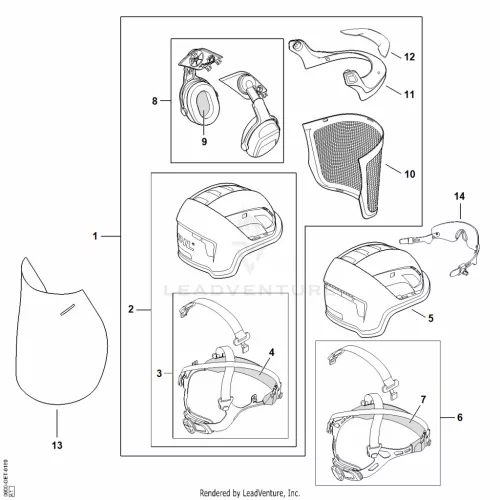 AA - Helmet set ADVANCE X-Vent – pozíció: 10