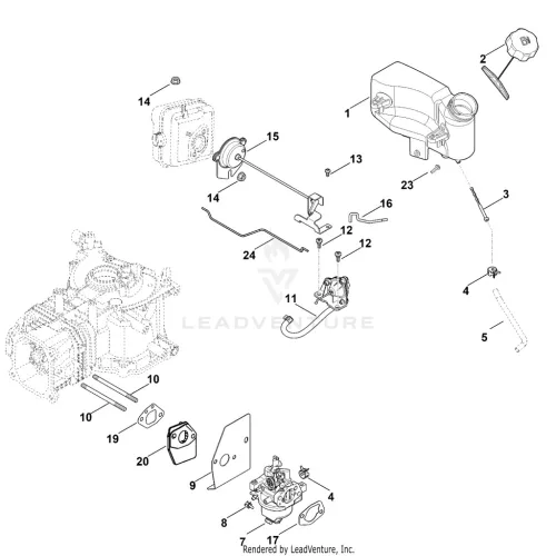 AG - Carburettor, fuel line – pozíció: 20