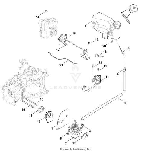 AG - Carburettor, fuel line – pozíció: 19