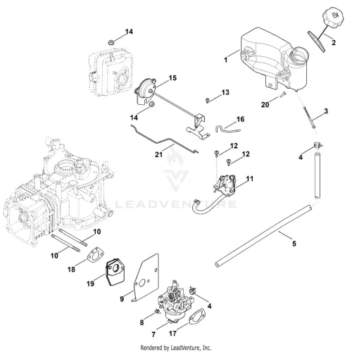AG - Carburettor, fuel line – pozíció: 19