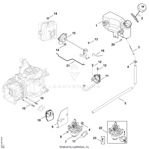 AG - Carburettor, fuel line – pozíció: 19