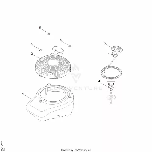 AK - Fan Fedél, Indítószerkezet device – pozíció: 2