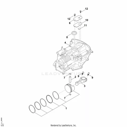 AC - Forgattyúsház, piston, connecting rod – pozíció: 6