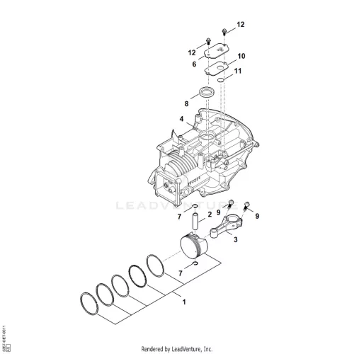 AC - Forgattyúsház, piston, connecting rod – pozíció: 6