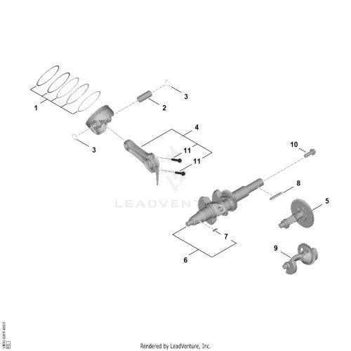 AD - Crankshaft, piston – pozíció: 3