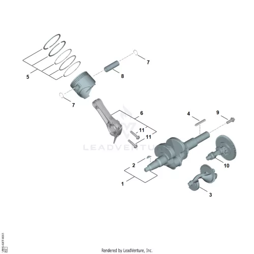 AD - Crankshaft, piston – pozíció: 7
