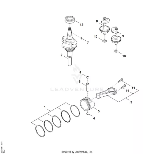 AF - Crankshaft, piston – pozíció: 4
