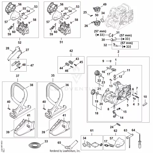 AF - Motor Burkolat, Levegőszűrő, Rezgéscsillapító rendszer, Handlebar – pozíció: 6