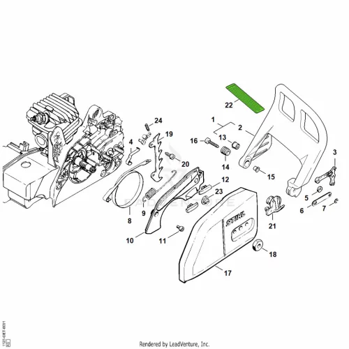 STIHL robbantott ábra STH-8B24C9C3D6CF7FC4 – alkatrész pozíció: 17