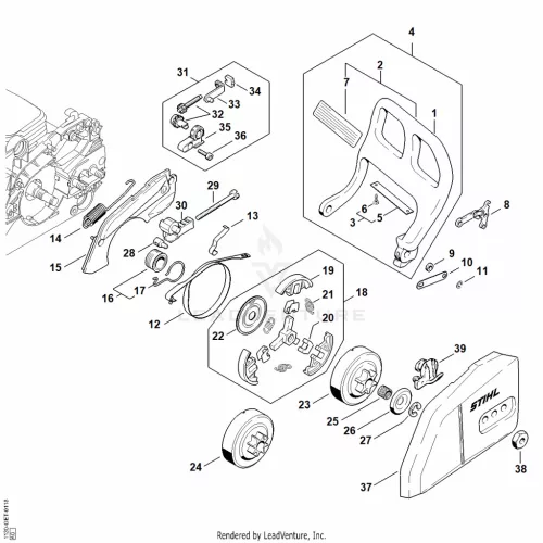 STIHL robbantott ábra STH-AB9C199E9EA9EABE – alkatrész pozíció: 37