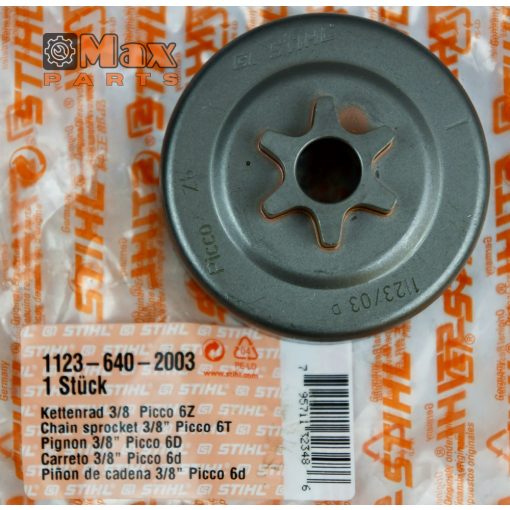 LÁNCKERÉK 3/8"P 6 Z