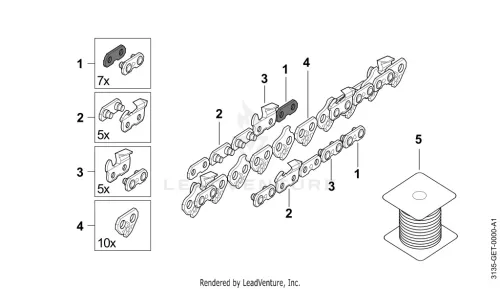 AA - 3/8" (1,3 mm .0.50")  33 RH3 (3135)  RAPID™ HEXA 3 – pozíció: 2
