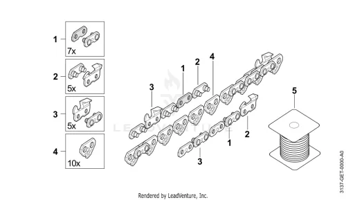 AB - 3/8" (1,3 mm .0.63")  36 RHF (3136)  RAPID™ HEXA F – pozíció: 2