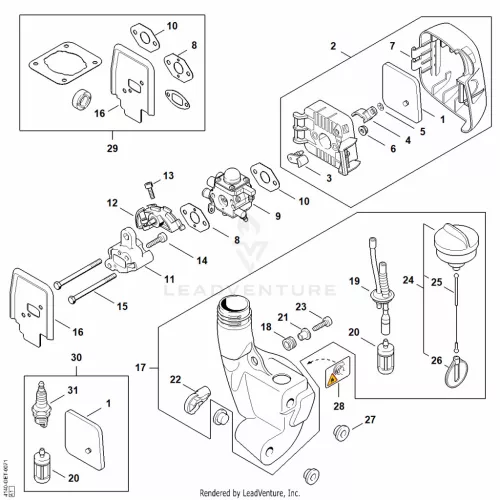STIHL robbantott ábra STH-6A819F236968E120 – alkatrész pozíció: 9