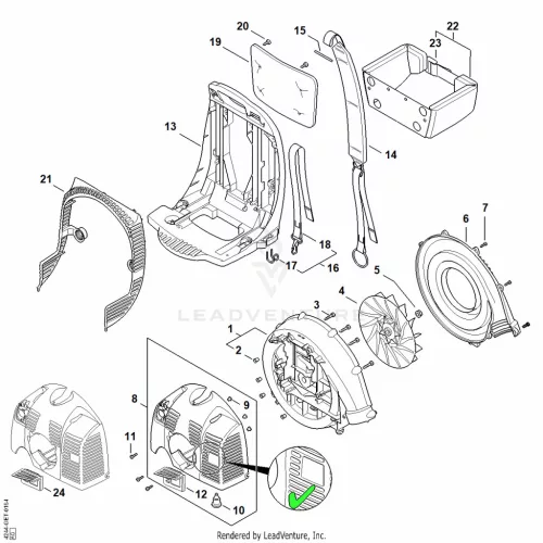 STIHL robbantott ábra STH-AA3CC21F9C881C42 – alkatrész pozíció: 14