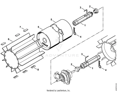 AB - Sweeper drum assembly KW-MM – pozíció: 3