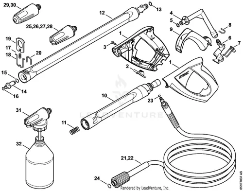 STIHL robbantott ábra STH-5B512AC9428008AC – alkatrész pozíció: 12, 14