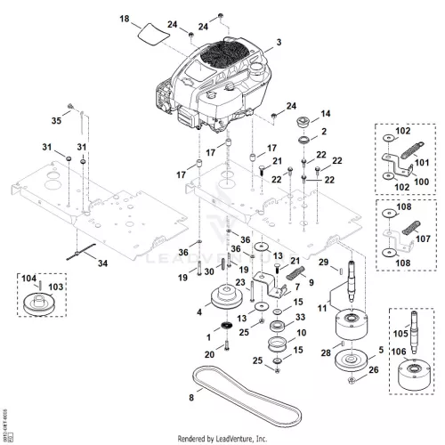 STIHL robbantott ábra STH-F0667205F5F01617 – alkatrész pozíció: 101, 107, 9