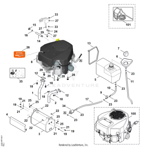 AG - Motor, tank – pozíció: 14