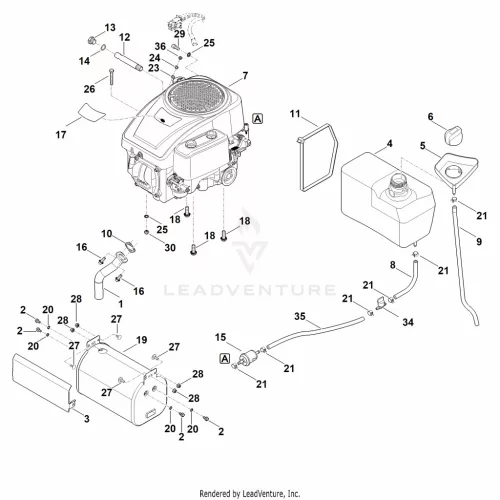 AH - Motor, tank – pozíció: 12