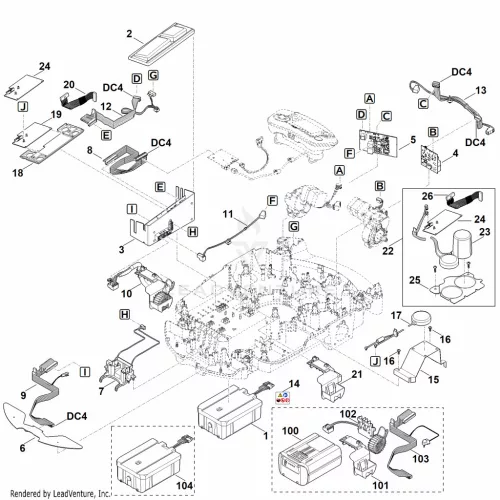 STIHL robbantott ábra STH-5E6FBC923292A47A – alkatrész pozíció: 1, 104