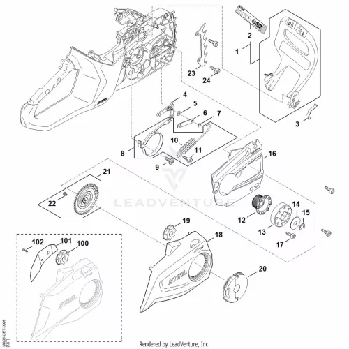 STIHL robbantott ábra STH-A7370E4C1A224F8E – alkatrész pozíció: 3