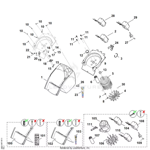 AB - Burkolat, Villanymotor – pozíció: 11