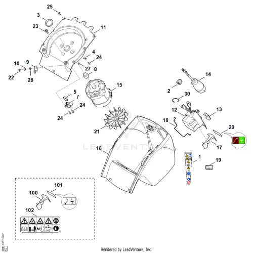 AC - Burkolat, Villanymotor – pozíció: 23