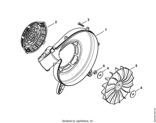 AK - Ventilátorház outer, Fan Kerék – pozíció: 3