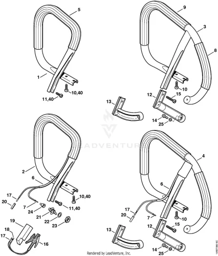 AN - Handlebar, Heating element – pozíció: 11
