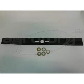   Fűnyíró kés  530 mm, univerzális egyenes, betétgyűrűvel utángyártott