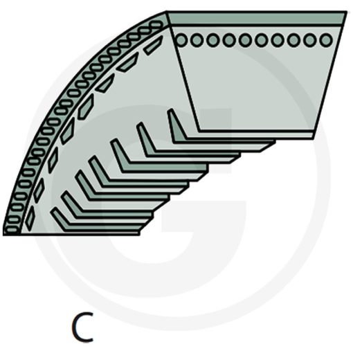 GRANIT by PIX Keilriemen C típus, kétoldalas fogazott