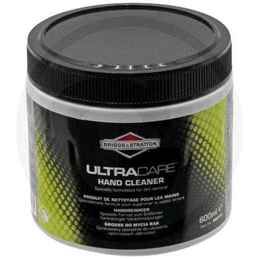 Briggs & Stratton Ultra Care kéztisztító gél Erőteljes hatású kéztisztító a makacs szennyeződések eltávolítására. Enyhe hámosító hatású, bőrbarát termék. Ideális a zsír, kátrány, tinta, ragasztóanyag, festék és egyéb szennyeződések eltávolítására.