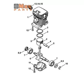 STIHL MS170 - Letölthető robantott ábra (.pdf fájl)  