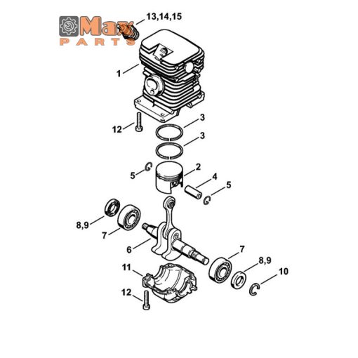 STIHL MS170 - Letölthető robantott ábra (.pdf fájl)  