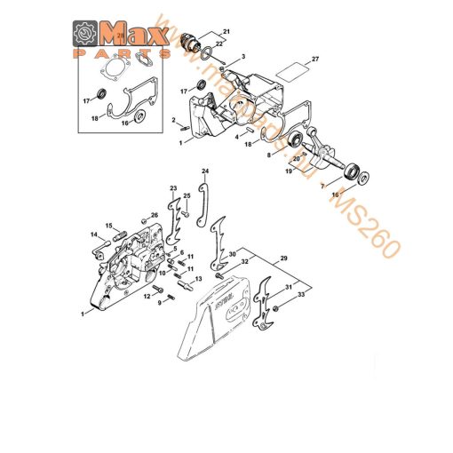 STIHL MS260 - Letölthető robbantott ábra (.pdf fájl)